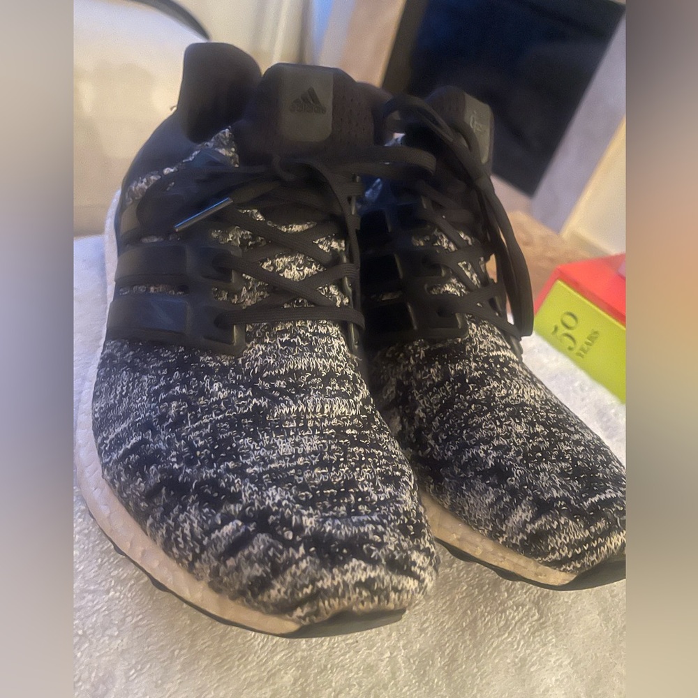 Adidas Ultraboost- Black and Gray Knit Sneakers - Reigning Champ Collaboration